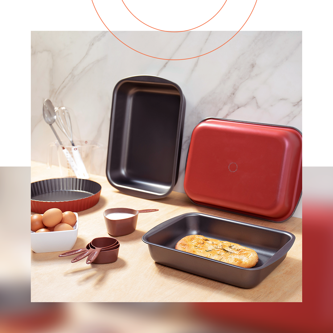 Brinox Rectangular Non-stick Roasting Pan (39.5 x 28.6 x 6.6 cm) - Deep Baking Mold - Easy to cook and clean - Made in Brazil with high quality Aluminium.