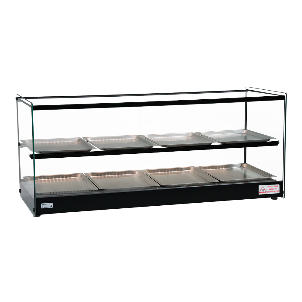 Erato Heated Display Case  with 8 Free Trays Compact 110x45x50cm  8BD 360 Degrees View Mande in Brazil LED