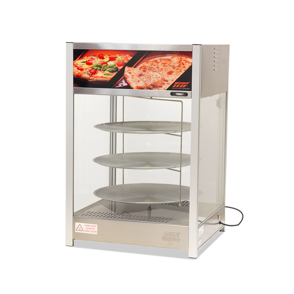 Innovative Unit for Food Preservation with Steam and  Rotating System to Better Sales Results with 3 Free Trays  465 3B  57x53x82cm  Made in Brazil