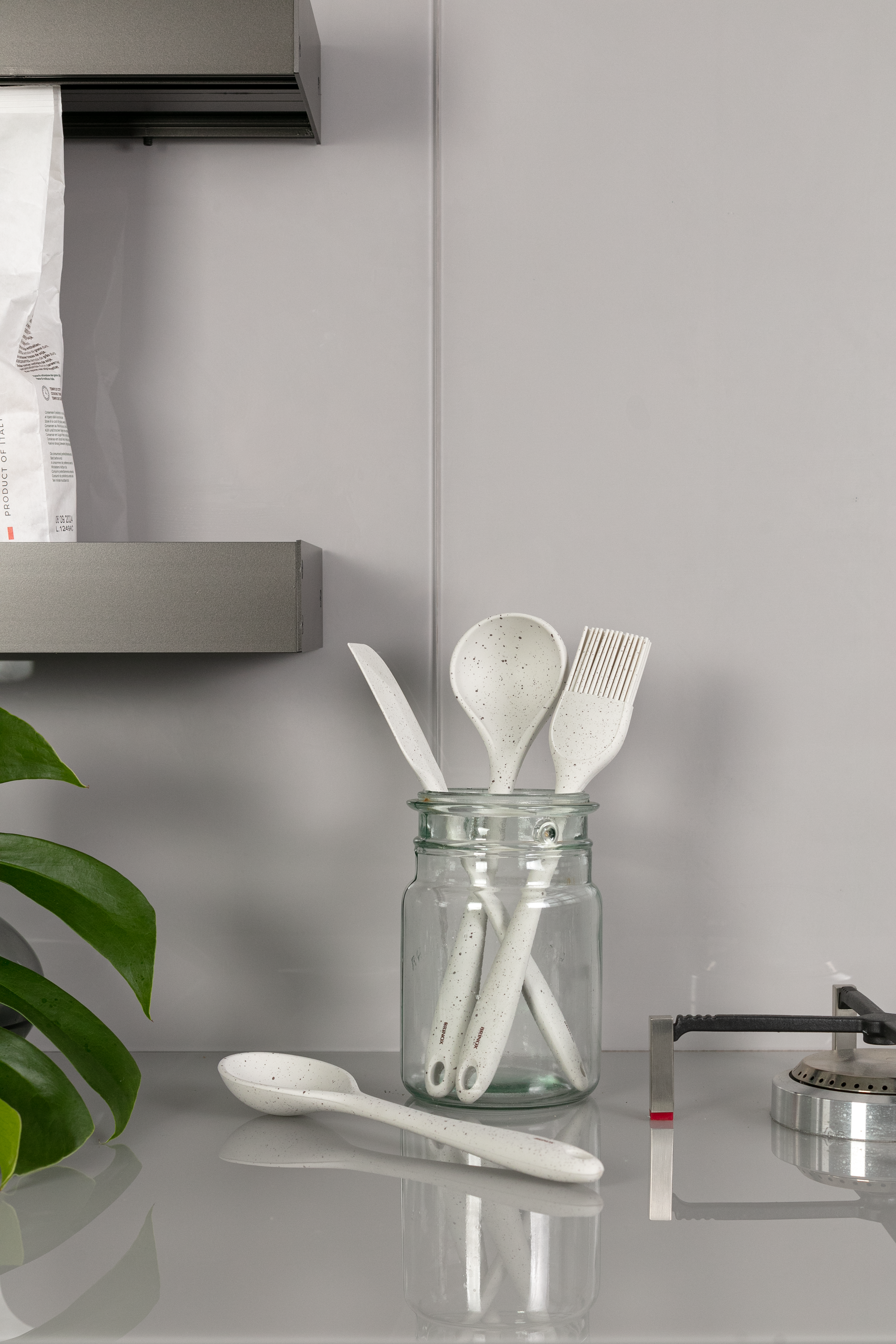 Brinox 28 cm All-purpose Silicon Rice Spoon - anti-scratch - Made in Brazil.