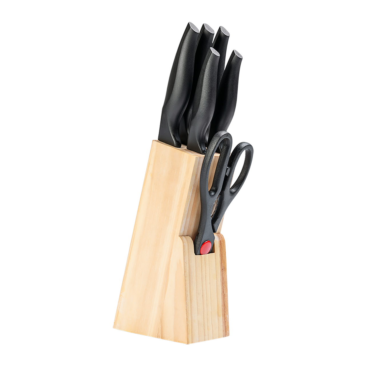 Brinox 7 pcs Knife Set with wooden block - all-in-one combination set - affordability and functionality.