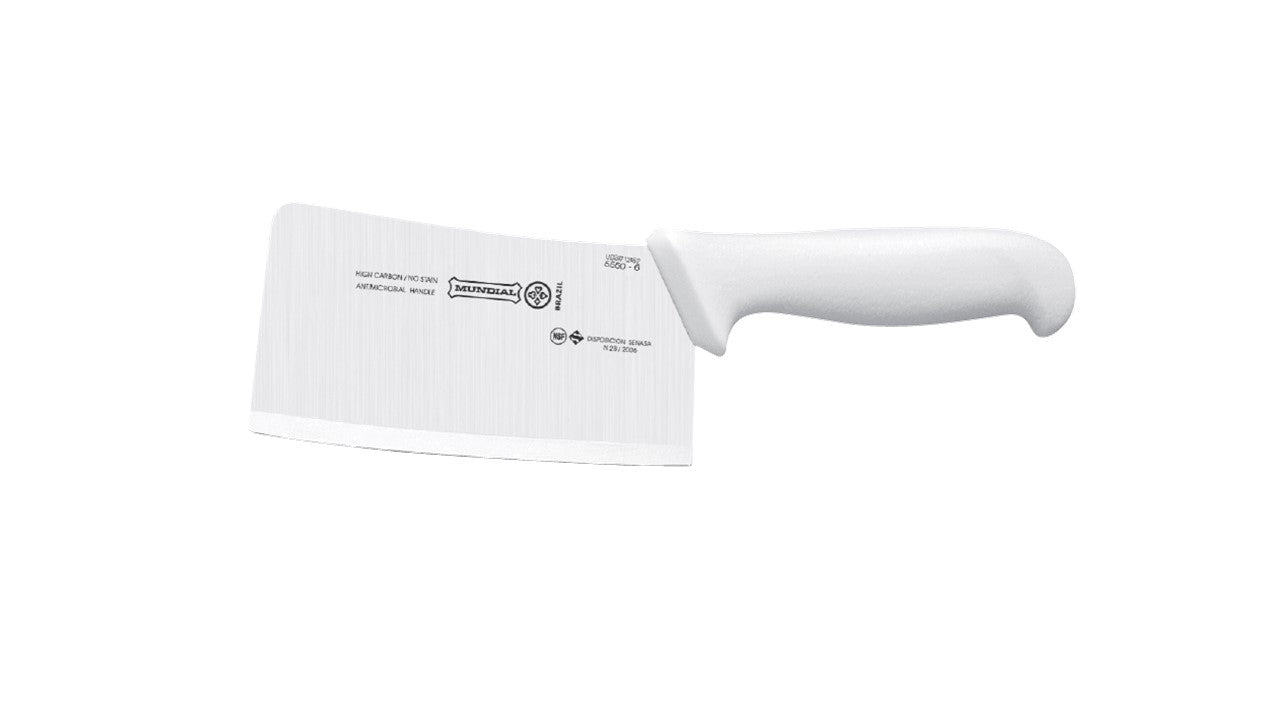 Professional Cleaver 6’ Mundial High Carbon Stainless Steel Din 1.14116 54 - 57 HRC NSF Antibacterial - The Original Brazilian Knife