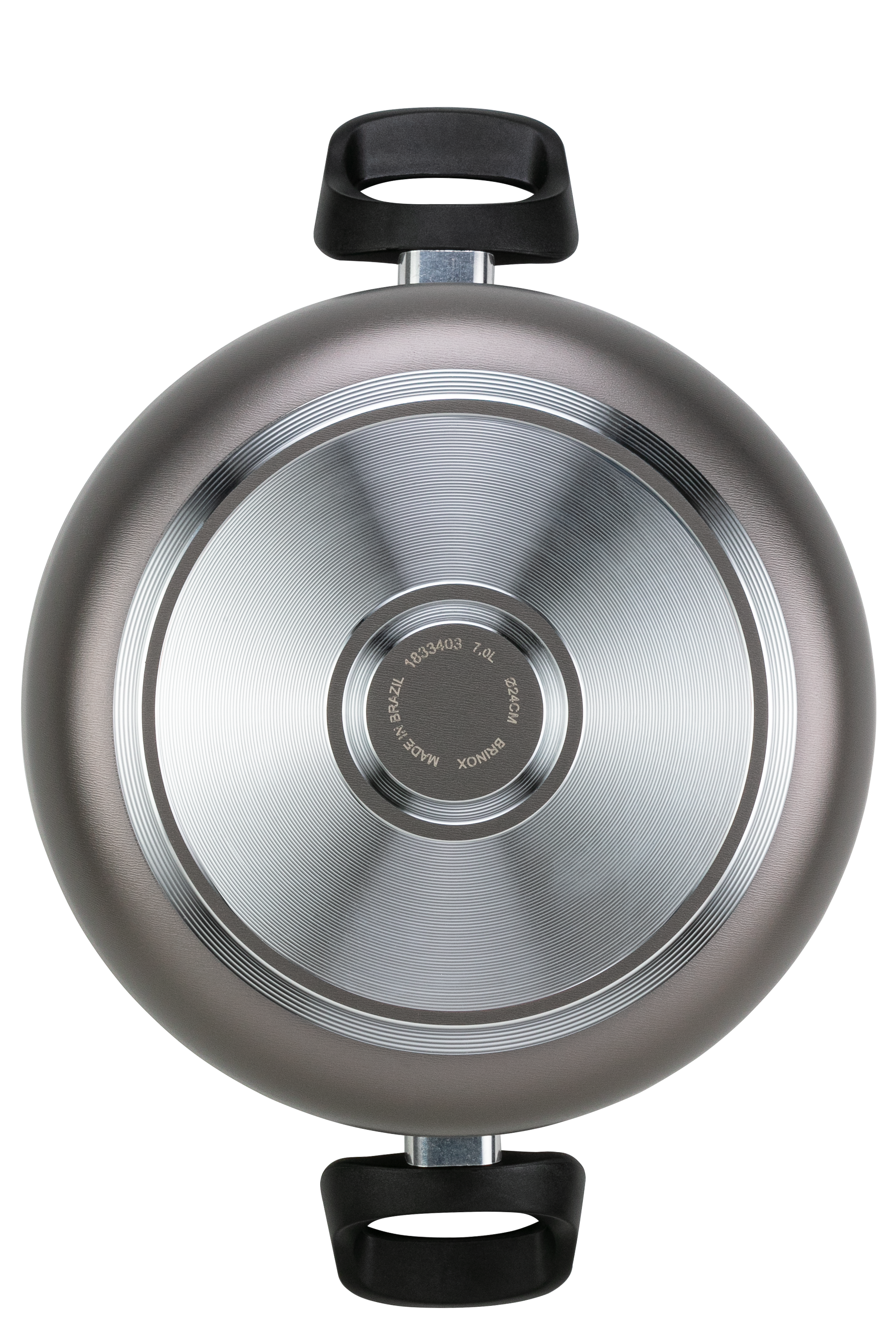 Brinox 24 cm 7 L Non-stick Deep Casserole - easy to cook and clean - Made in Brazil.