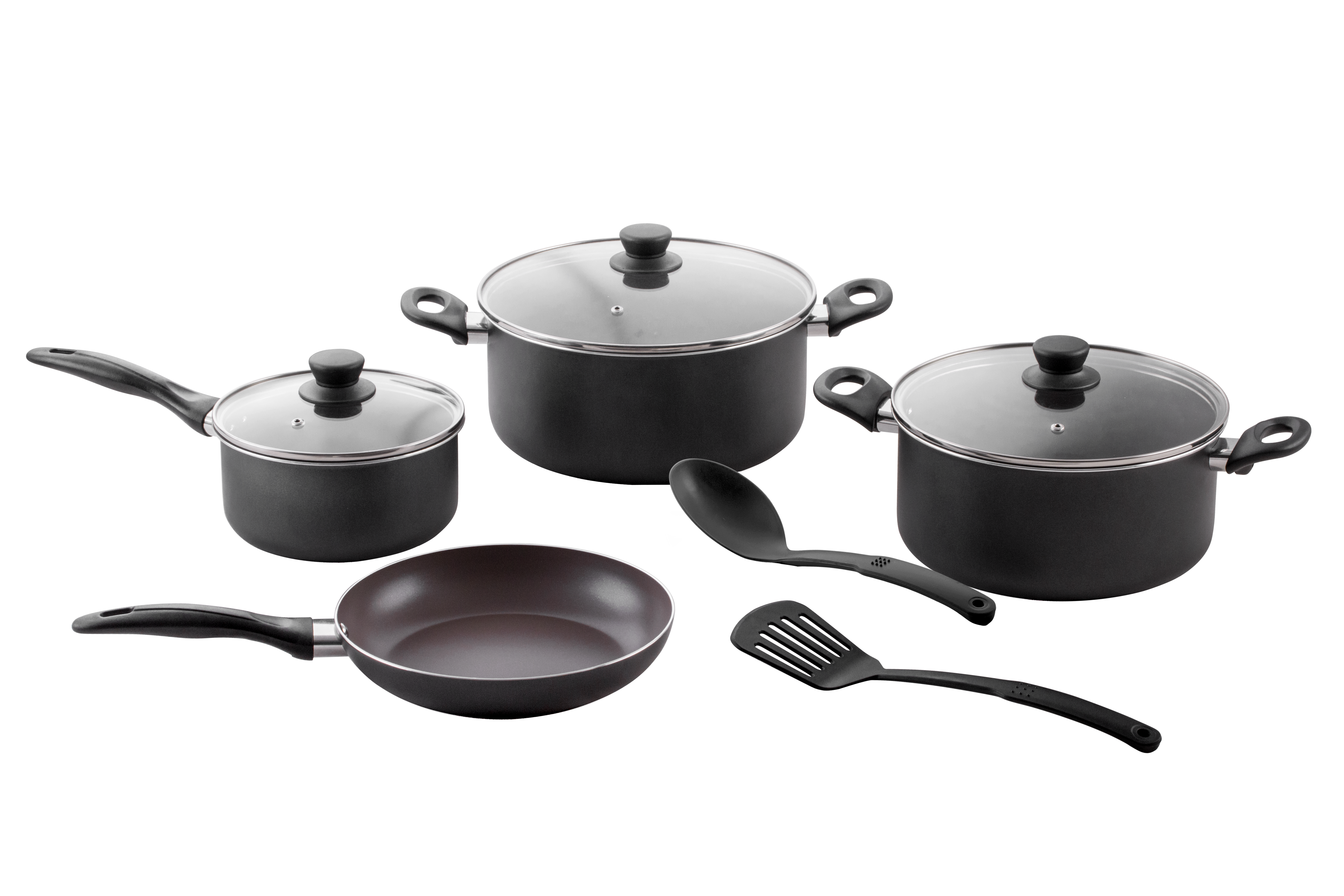 Brinox 9 pcs Ceramic Cookware Set with 26 cm Casserole Non-stick - easy to cook and clean.