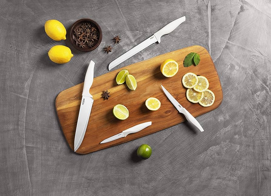 Brinox 7” Kitchen Knife White - precise and secure cutting - best cost benefit in the affordability and functionality segment