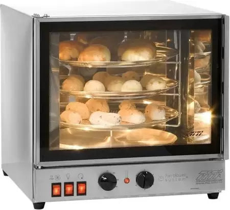 Convection Rotating Oven Compact 4 Trays Free  Made in Brazil  FGE 4B 3 Years Warranty CE Certified  Ideal for Small  Spaces 51cm x 64cm x 57.5cm