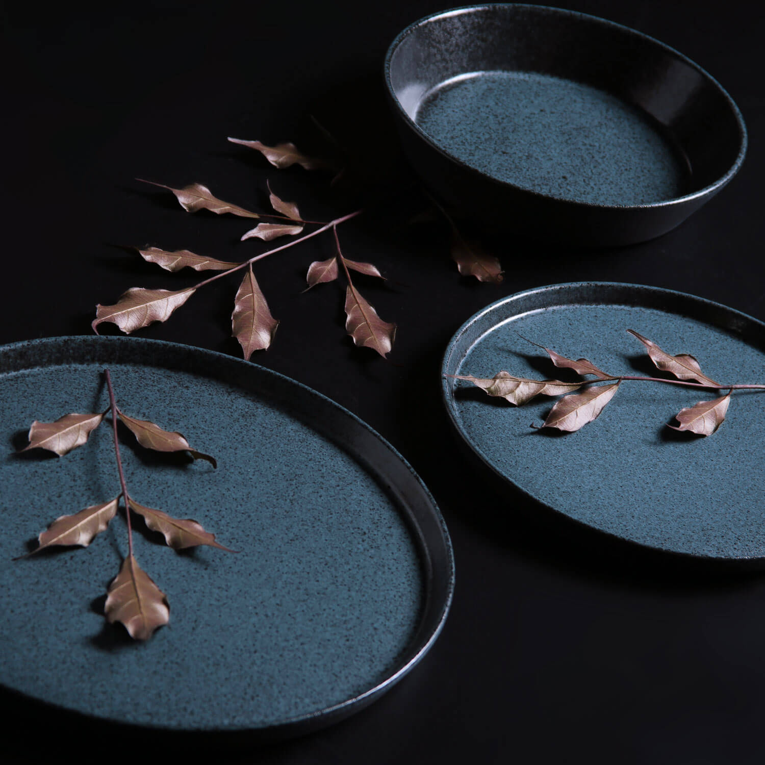 Dinner Plate Stoneware 29 cm Porto Brasil  Bio Shape Night Sky Colour Made in Brazil Ceramic Make a Set