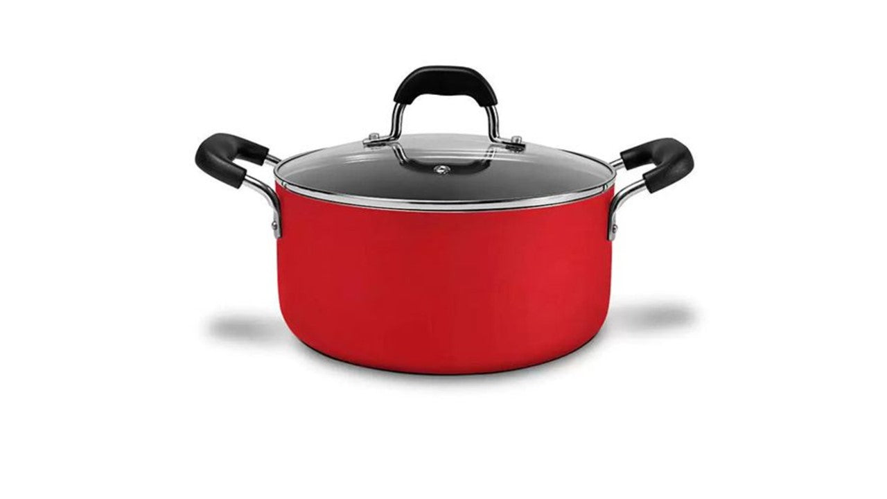 Brinox 8 pcs Cookware Set  - Saffron Range - 3mm thickness - handles fixed with rivets champagne colour - easy to cook and clean - Made in Brazil.